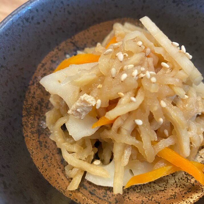 食物繊維たっぷり♡れんこんと切り干し大根の煮物